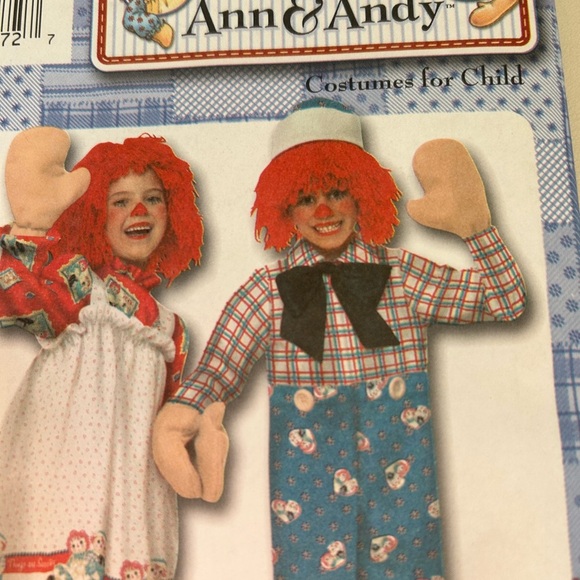 4/$50 Simplicity 9375 Raggedy Ann & Andy Child Costumes sew pattern 🪡 - Picture 3 of 6